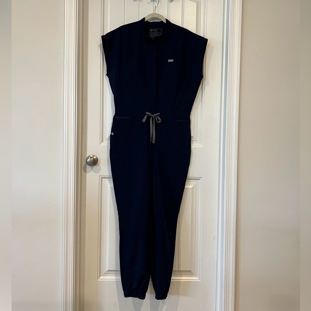 Figs Large Navy Jogger Jumpsuit